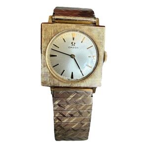 Omega Vintage Art Deco Style Watch with expandable band, 14K gold plated